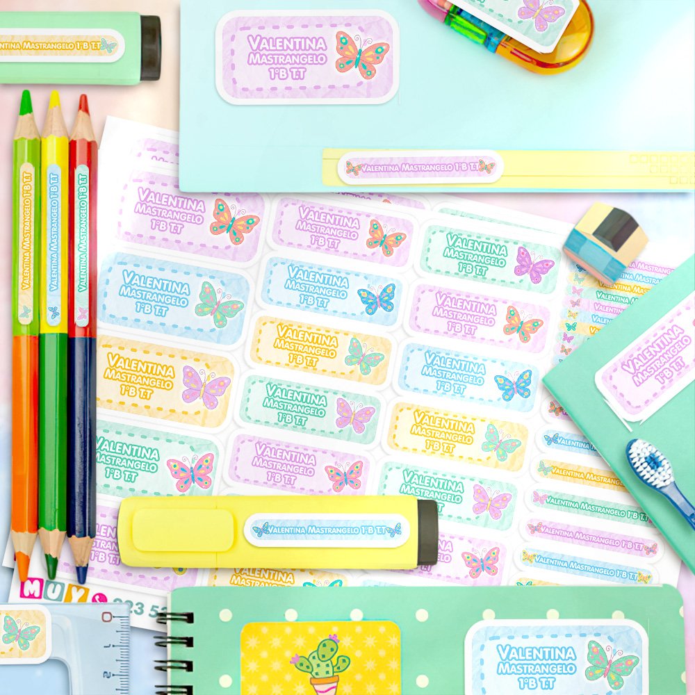 Mariposas Pastel - Etiquetas Personalizadas - Imagen 2