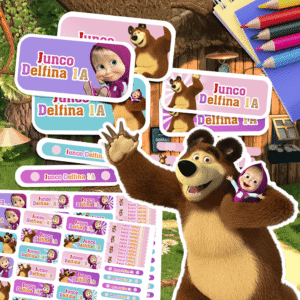 Masha y el Oso - Etiquetas Personalizadas