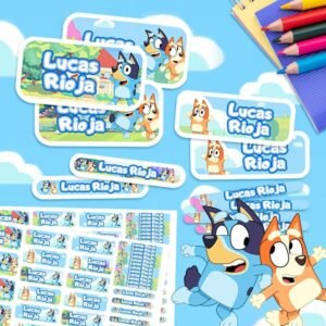 Bluey - Etiquetas Personalizadas