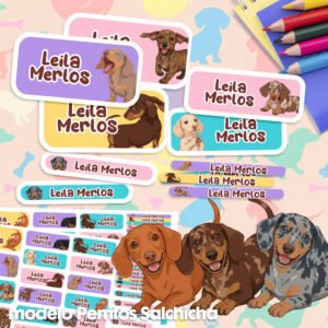 Perritos Salchicha - Etiquetas Personalizadas